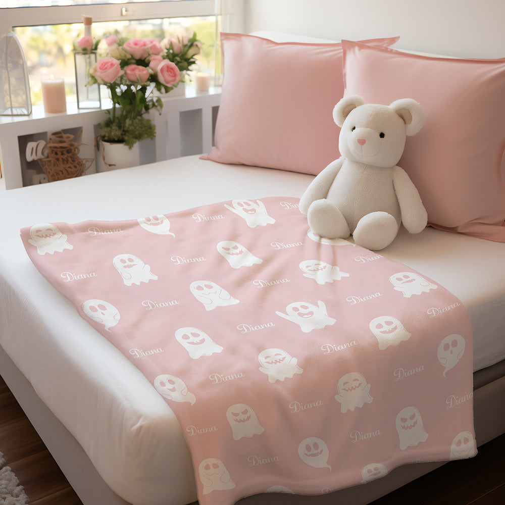 Personalized Ghost Halloween Blanket