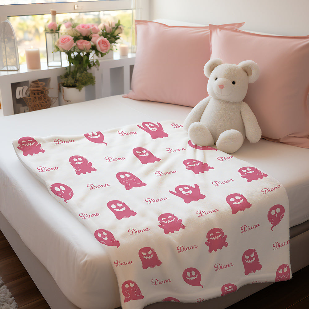 Personalized Ghost Halloween Blanket