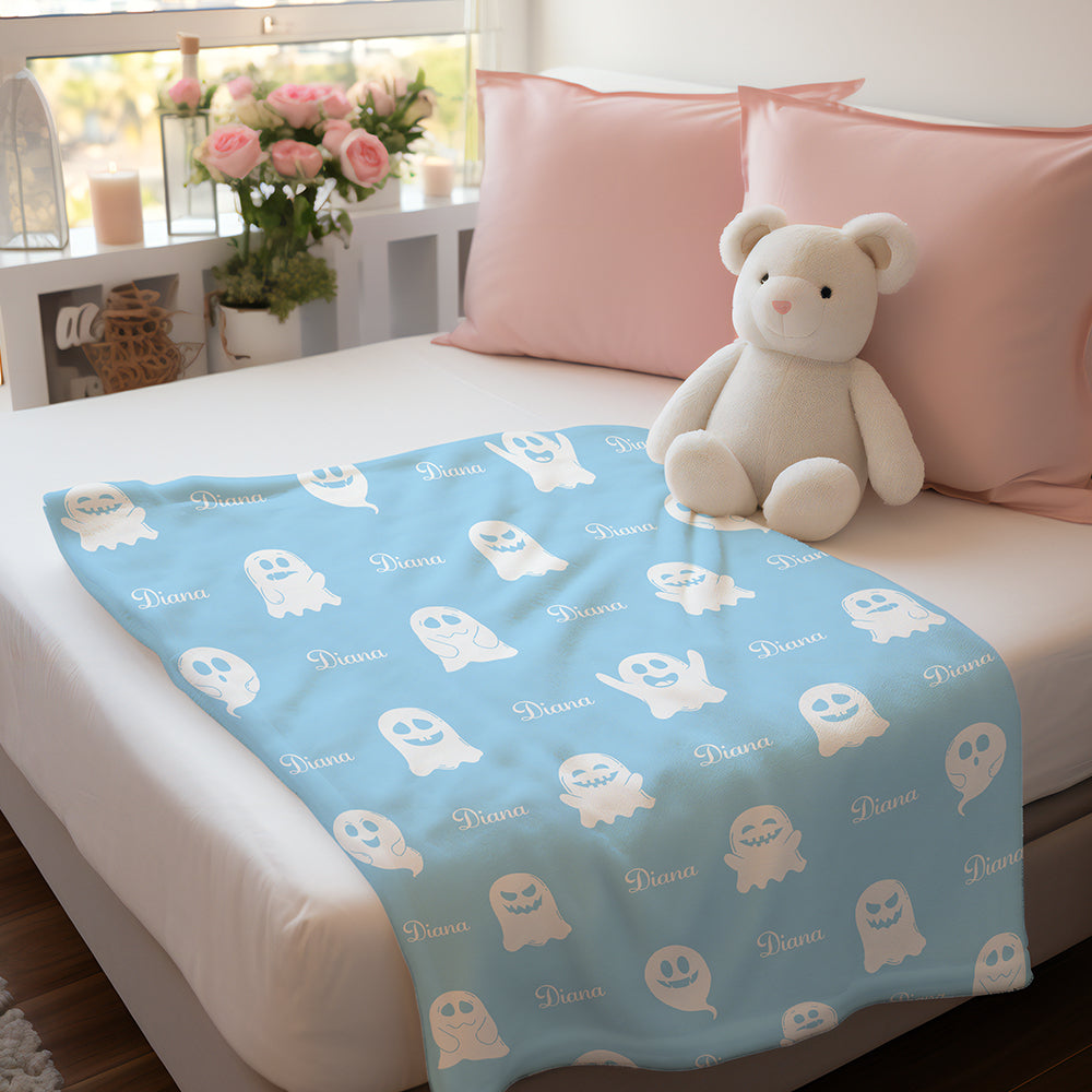 Personalized Ghost Halloween Blanket