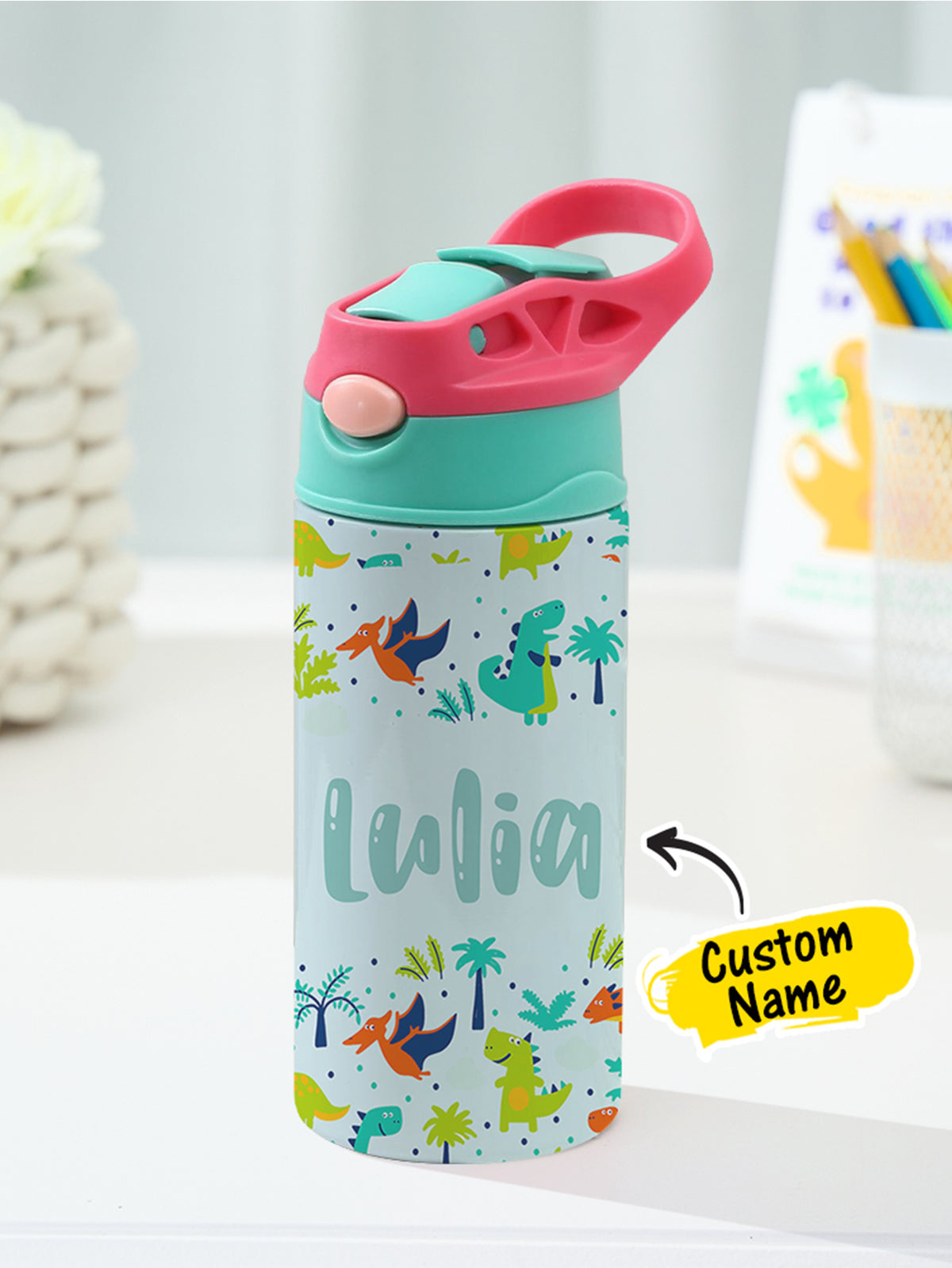Personalized Dinosaur Tumbler for Kids